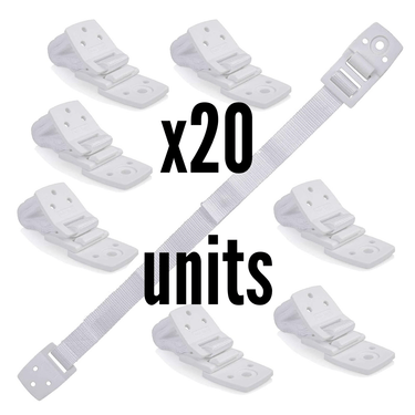 Bebe Earth Furniture Straps - Baby Proofing & Child Safety - 8 Pack - White (20 units) - Reseller Stock
